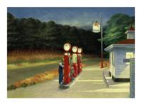Kunstdruk Edward Hopper Gas 40x30cm