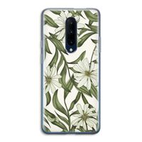 Wit bloemenpatroon: OnePlus 7 Pro Transparant Hoesje