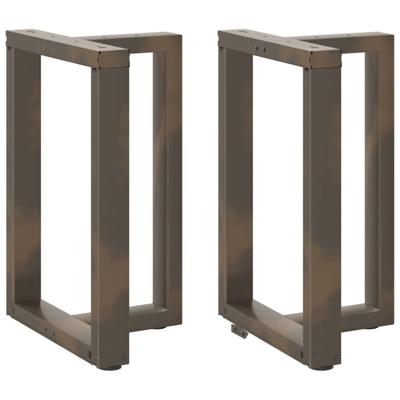 Eettafelpoten 2 st T-vormig 60x35x(72-73) cm staal naturel