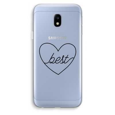 Best heart black: Samsung Galaxy J3 (2017) Transparant Hoesje