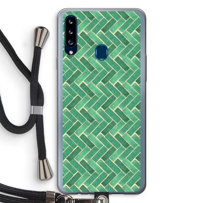 Moroccan tiles 2: Samsung Galaxy A20s Transparant Hoesje met koord