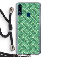 Moroccan tiles 2: Samsung Galaxy A20s Transparant Hoesje met koord