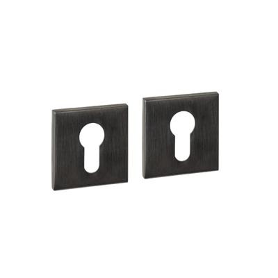Intersteel Cilinderrozetten verdekt 53x53x6mm PVD Antraciet