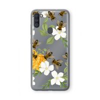 No flowers without bees: Samsung Galaxy A11 Transparant Hoesje