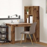 Bureau met plank Oud Hout 122 x 67 x 145 cm Bewerkt hout