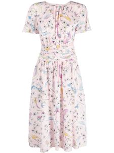 Boutique Moschino robe à imprimé graphique - Rose