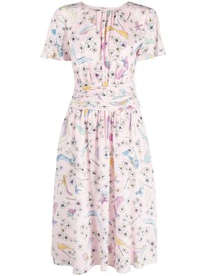 Boutique Moschino robe à imprimé graphique - Rose