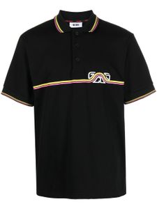 GCDS polo à logo imprimé - Noir