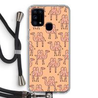 Kameel: Samsung Galaxy M31 Transparant Hoesje met koord