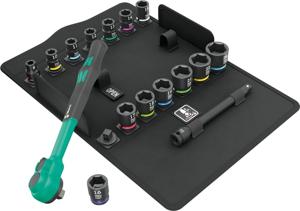 Wera 8100 SB 12 Zyklop Comfort ratelset, omschakelpal, 3/8" aandrijving, metrisch, 16-delig - 05005530001