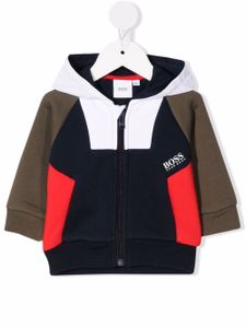 BOSS Kidswear veste colour block à capuche - Bleu