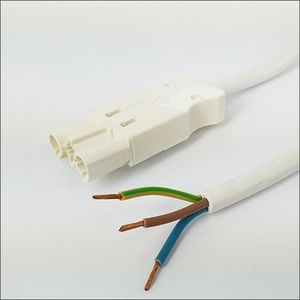 Aansluitsnoer male AC166 3X1.5mm² 2M wit ADELS Eca 16275320