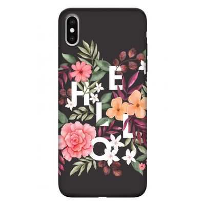 Hello in flowers: iPhone XS Max Tough Case