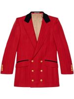 Gucci blazer croisé à revers pointus - Rouge