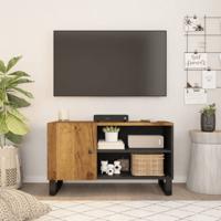 Tv-meubel 80x33x46 cm massief mangohout en bewerkt hout Tv-meubel 80x33x46 cm massief mangohout en bewerkt hout