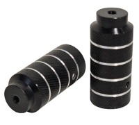 Hzb Asverlengers/pegs bmx freestyle 110 mm staal zwart 2 stuks