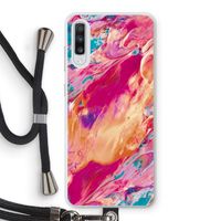 Pastel Echoes: Samsung Galaxy A70 Transparant Hoesje met koord