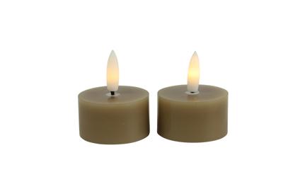 Theelicht dia. 4CM LED Lyon s2 beige - Countryfield