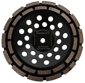 Spero Grof dubbele rij diamant komslijpschijf | Ø180mm | steen | M14 | H=47mm | TBV SPHS2001B-PR - SPDR180M47ECO