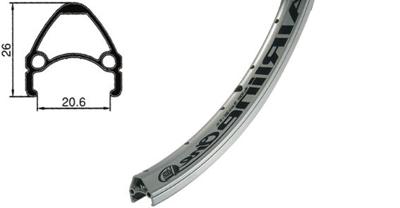 RODI Cycling Rodi rim"airline 1"alu dv 19-406 36h sil.