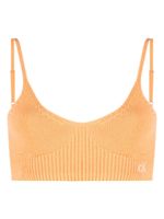 Calvin Klein Jeans brassière à logo brodé - Orange