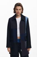Rechte patchwork jas - BLACK - L