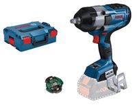 Bosch Blauw GDS 18V-1000 C Professional Accu-slagmoersleutel | 1.000 Nm | Zonder accu en lader | In L-BOXXX - 06019J8001