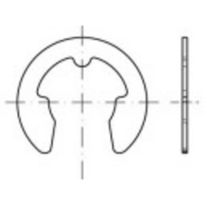 TOOLCRAFT 1067198 Borgringen Buitendiameter: 6.3 mm DIN 6799 RVS 250 stuk(s)
