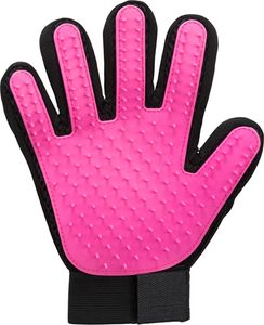 Trixie Vachtverzorgingshandschoen mesh-materiaal / tpr roze / zwart