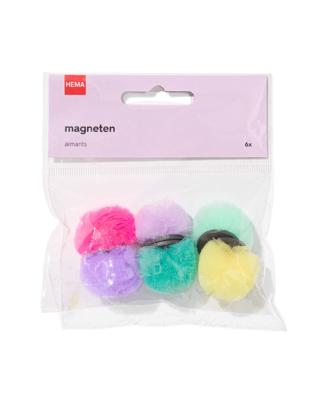 051 Magneten Pompon - 6 Stuks