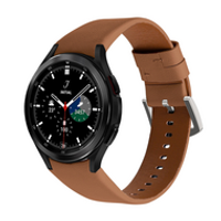 leren bandje - Bruin - Samsung Galaxy Watch 4 Classic - 42mm & 46mm - thumbnail