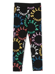 Stella McCartney Kids legging imprimé à taille élastiquée - Noir