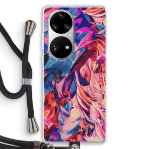 Pink Orchard: Huawei P50 Pro Transparant Hoesje met koord