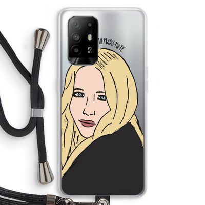 Mary Kate: Oppo A95 5G Transparant Hoesje met koord