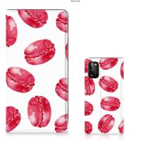 Samsung Galaxy A41 | Flip Style Cover | Pink Macarons