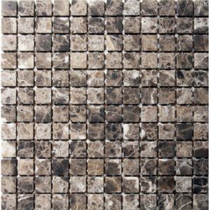 Royal plaza Natuursteen tegelmat 30,5x30,5cm blok 2,3x2,3cm emperador