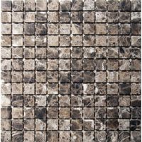 Royal plaza Natuursteen tegelmat 30,5x30,5cm blok 2,3x2,3cm emperador