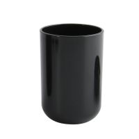 MSV Badkamer drinkbeker Porto - PS kunststof - zwart - 7 x 10 cm   - - thumbnail