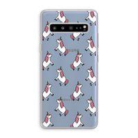 Eenhoorns overal: Samsung Galaxy S10 5G Transparant Hoesje
