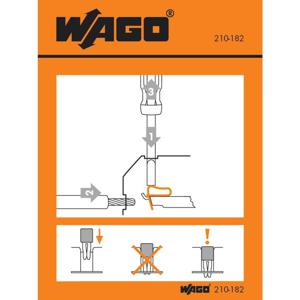 Wago 210-182 etiket Rechthoek Zwart, Oranje, Wit