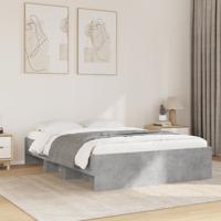 Bedframe bewerkt hout betongrijs 135x190 cm