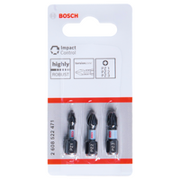 Bosch Accessoires Schroefbitpack Impact Control | PZ1/2/3 | 25mm | 3 stuks - 2608522471