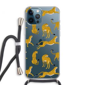 Luipaard: iPhone 12 Pro Max Transparant Hoesje met koord