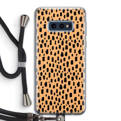 Panter: Samsung Galaxy S10e Transparant Hoesje met koord