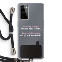gij zijt ook iemand: OnePlus 9 Pro Transparant Hoesje met koord