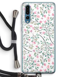 Sierlijke bloemen: Huawei P20 Pro Transparant Hoesje met koord