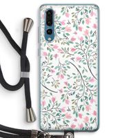 Sierlijke bloemen: Huawei P20 Pro Transparant Hoesje met koord