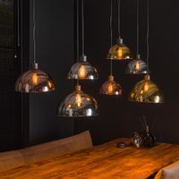 LifestyleFurn Hanglamp Joop 7-lamps, Kleur Koper, Chroom en Goud - thumbnail