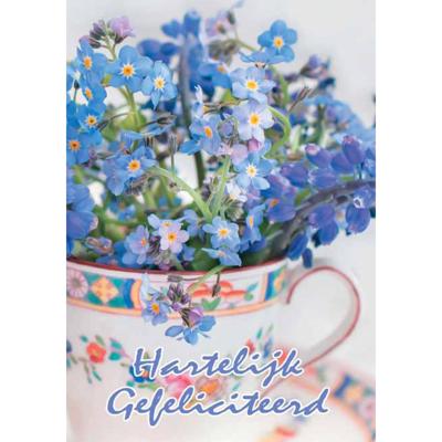 Wenskaarten Gefeliciteerd pak a 10 stuks