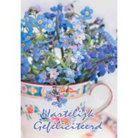 Wenskaarten Gefeliciteerd pak a 10 stuks